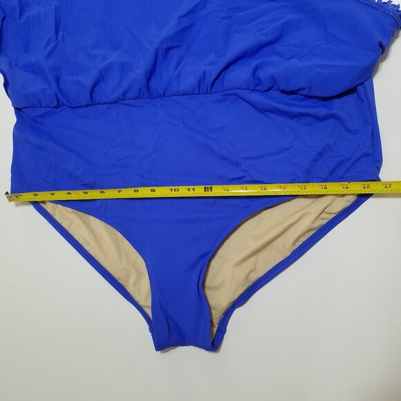 NWT Swimsuits For All Swim Set Fringe Blue Size 22 - Picture 14 of 16